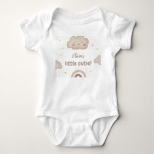 Body Para Bebé Chupete de bebé con acuarela beige