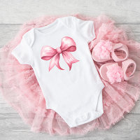 Chupete de bebé Coquette con lazo rosa Monograma B