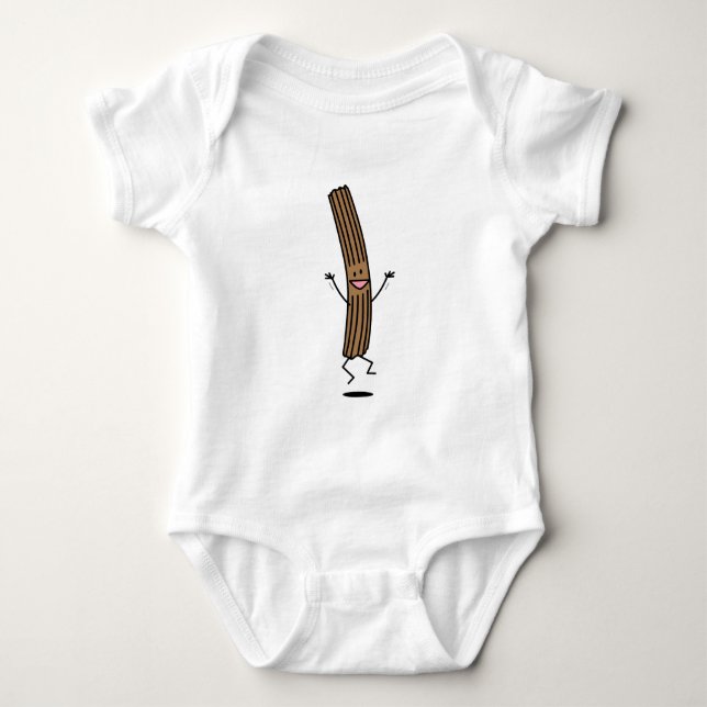 Body Para Bebé Churro de salto que anima (Anverso)