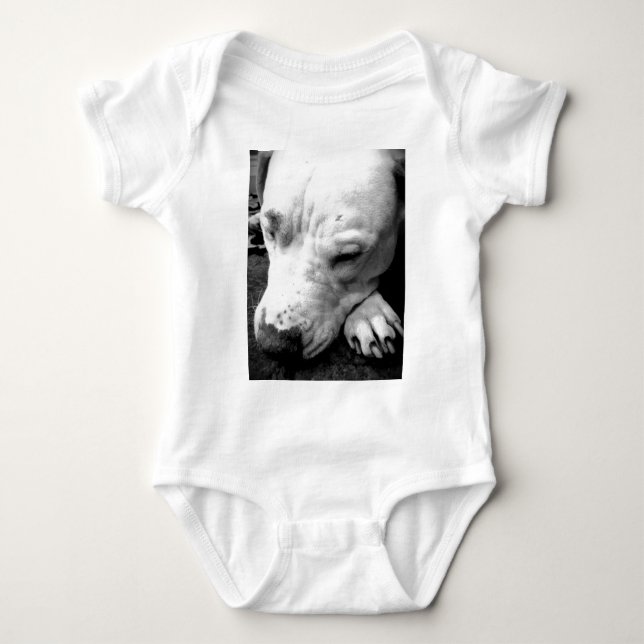 Body Para Bebé cicatriz de harry potter perro pit bull blanco (Anverso)