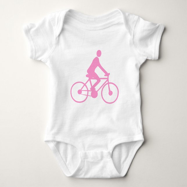 Body Para Bebé Ciclismo - Rosa (Anverso)
