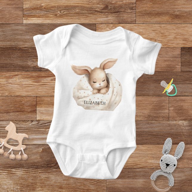 Body Para Bebé Cielo de luna de conejo beige lindo (Subido por el creador)