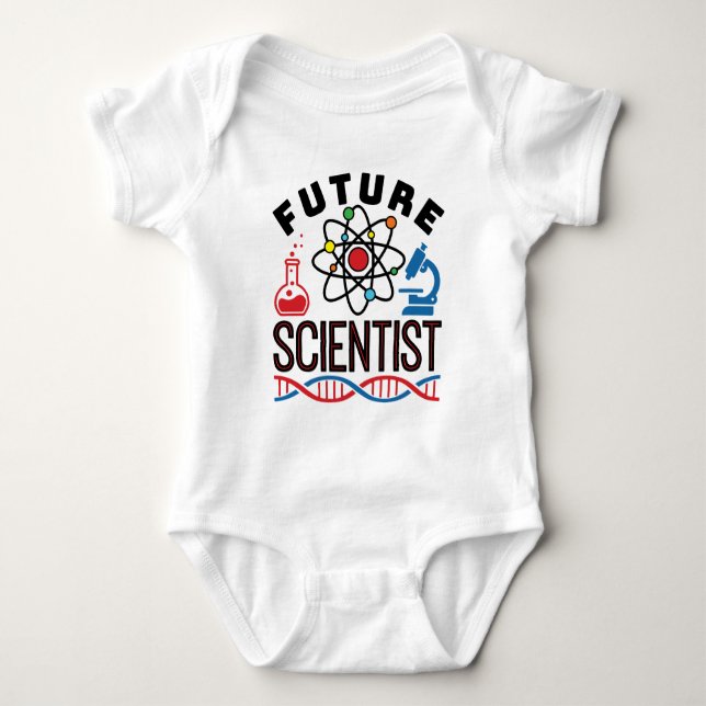 Body Para Bebé Ciencia Científica Futura Lover STEM (Anverso)