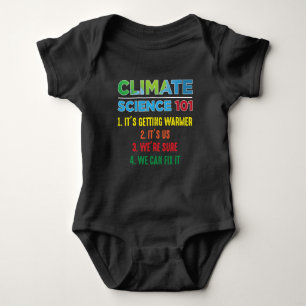 Body Para Bebé Científico del cambio climático del Día de la Tier