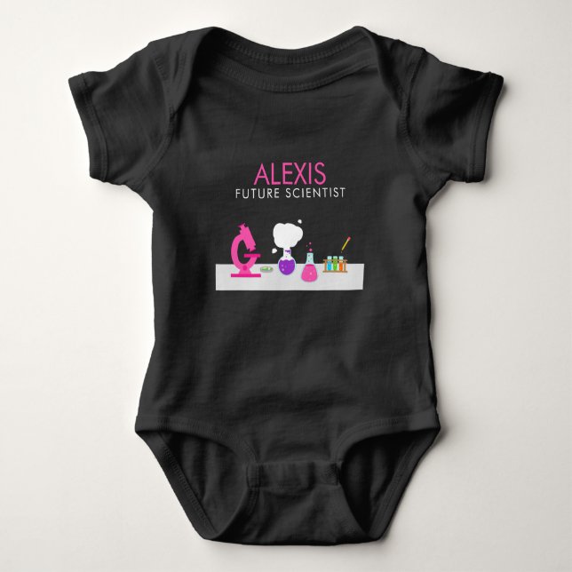 Body Para Bebé Científico del Futuro Girly (Anverso)