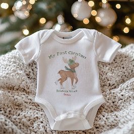Body Para Bebé Cierno Reno Mi Primer Navidad