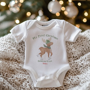 Body Para Bebé Cierno Reno Mi Primer Navidad