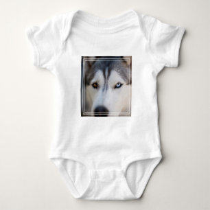 Body Para Bebé Cierre de la vista estática de un Malamute de Ala
