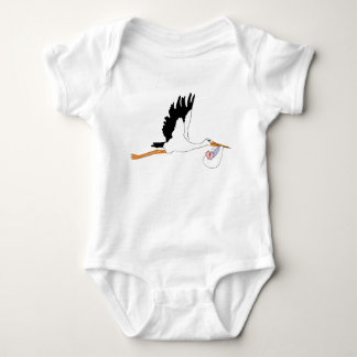 Body Para Bebé Cigüeña que entrega al bebé