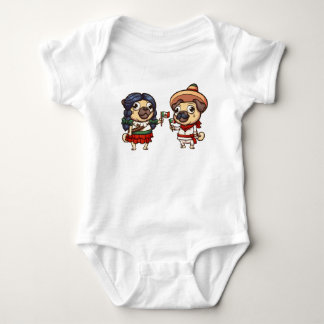 Body Para Bebé Cinco De Mayo Pugs Baby Bodysuit