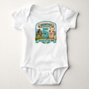 Body Para Bebé Cinco Meses de Pequeñas Aventuras Hito