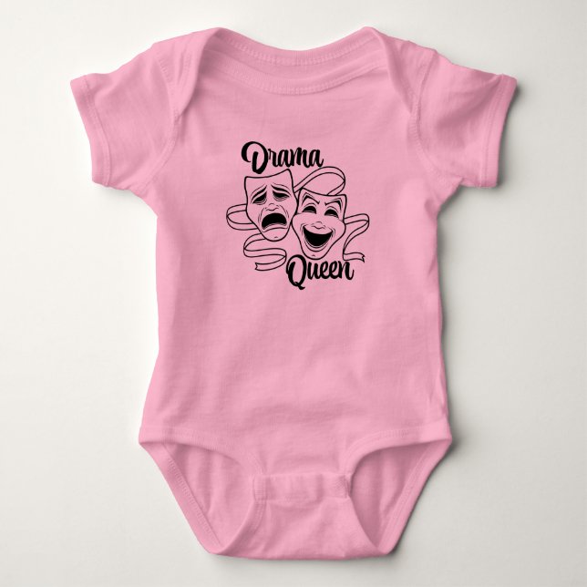 Body Para Bebé Cine De Comedia Y Tragedia Enmascara Drama Reina N (Anverso)