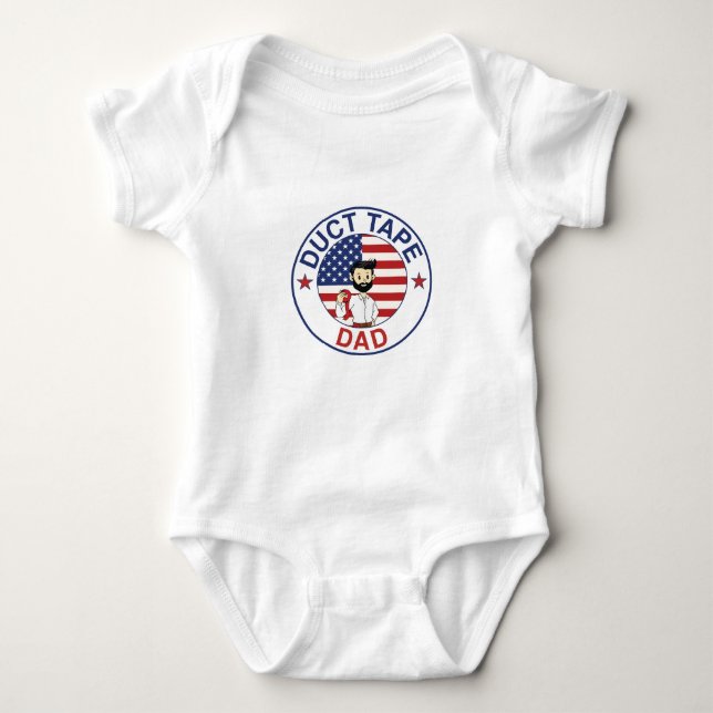 Body Para Bebé Cinta Adhesiva Papá - Bodysuit de bebé (Anverso)