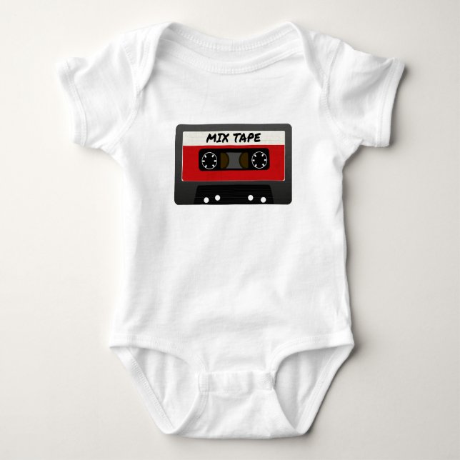 Body Para Bebé Cinta de mezcla roja - Regalo de inspiración retro (Anverso)