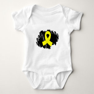 Body Para Bebé Cinta del amarillo del cáncer testicular con
