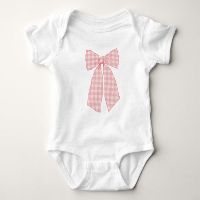 Body Para Bebé Cinta rosada cúpula Pastel (Anverso)