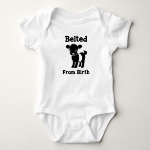 Body Para Bebé Cinturón de bebé de Navidad Beltie Vaca Galloway C