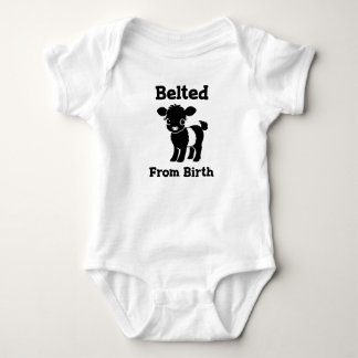 Body Para Bebé Cinturón de bebé de Navidad Beltie Vaca Galloway C