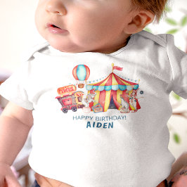 Body Para Bebé Circo del Carnaval Cumpleaños Azul del Gran Pabell