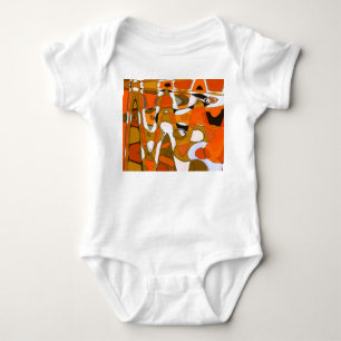 Body Para Bebé Círculos otoñales brillantes: patrón abstracto.