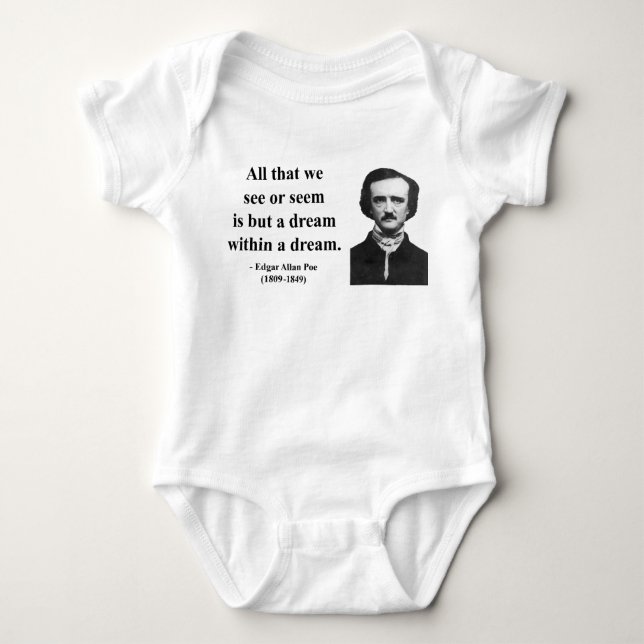 Body Para Bebé Cita 1b de Edgar Allen Poe (Anverso)