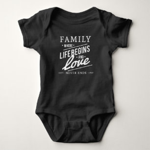 Body Para Bebé Cita de amor y familia moderna