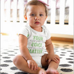 Body Para Bebé Cita de motivación positiva de verde para tu voz<br><div class="desc">Cita de motivación positiva de verde para tu voz</div>