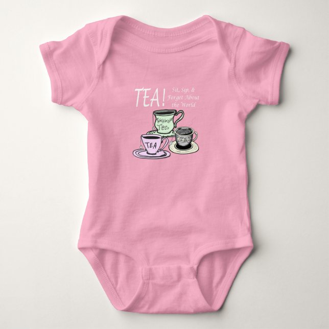 Body Para Bebé Cita de positividad de Tea Lover - Sip Sit Olvidar (Anverso)