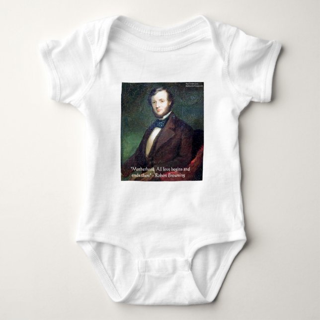 Body Para Bebé Cita de Robert Browning sobre la Maternidad (Anverso)