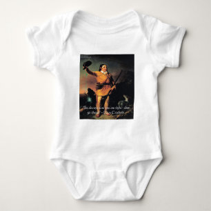 Body Para Bebé Cita de sabiduría de Davy Crocket "Go Ahead"