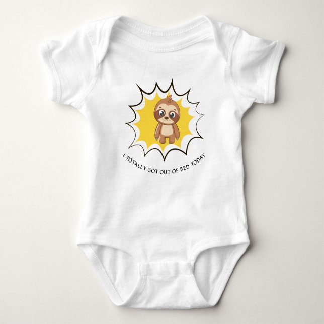 Body Para Bebé Cita divertida personalizada | Unisex de plantilla (Anverso)
