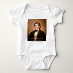 Body Para Bebé Cita humorística de Davy Crockett "Yendo a Texas"