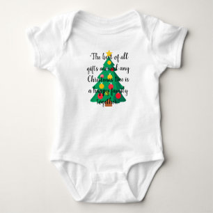 Body Para Bebé Cita lúdica de árbol de navidad traje de cuerpo de