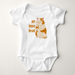 Body Para Bebé Cita motivacional de gato gordo perezoso de mi bes