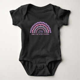 Body Para Bebé Citas de amor a arcoíris de color para bebés