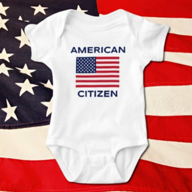 Body Para Bebé Ciudadano Americano Negrita Bandera USA Baby Bodys (Subido por el creador)