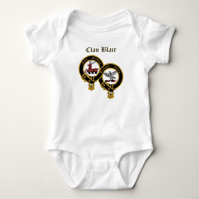 Body Para Bebé Clan Blair Escudo con el nombre de Baby Jumper (Anverso)