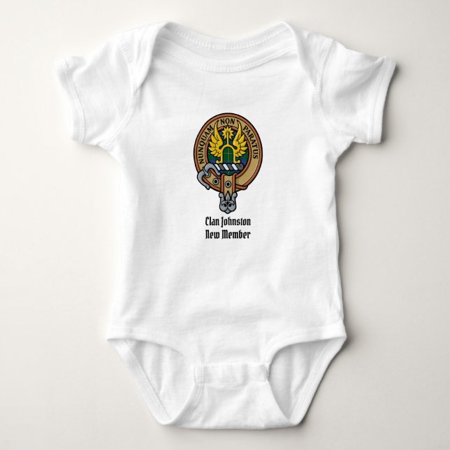 Body Para Bebé Clan Johnston Escudo Baby Bodysuit (Anverso)