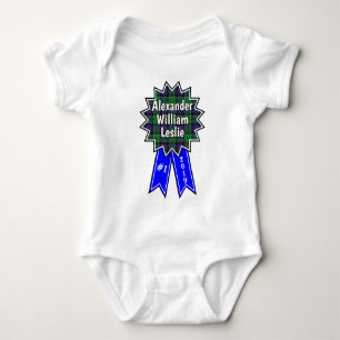 Body Para Bebé Clan Leslie Hunting Tartan #1 Award Cinta azul