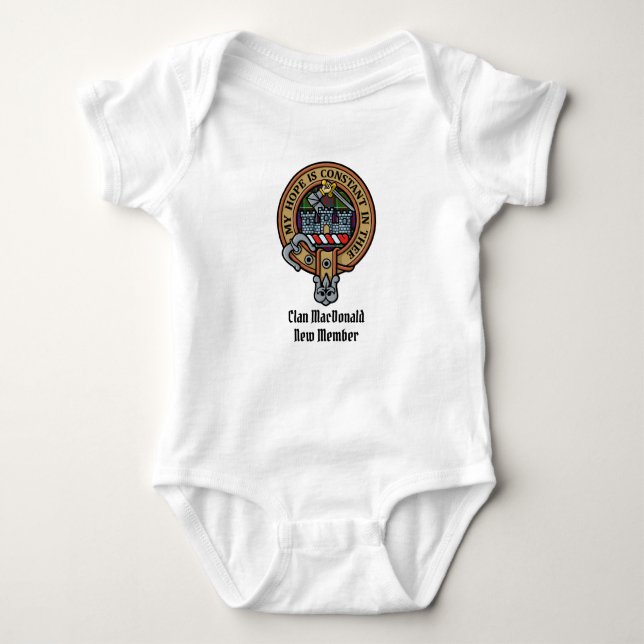 Body Para Bebé Clan MacDonald de Clanranald Escudo Baby Bodysuit (Anverso)