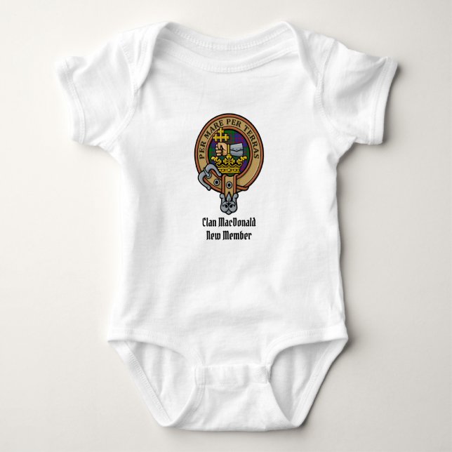 Body Para Bebé Clan MacDonald Escudo Baby Bodysuit (Anverso)