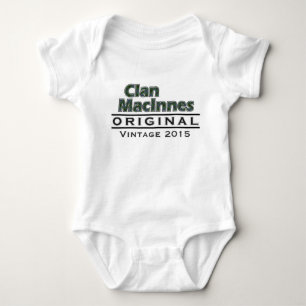 Body Para Bebé Clan MacInnes Personalizar Vintage Tu cumpleaños