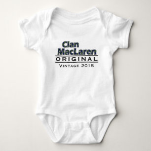 Body Para Bebé Clan MacLaren Vintage Personalizar Your Birthyear