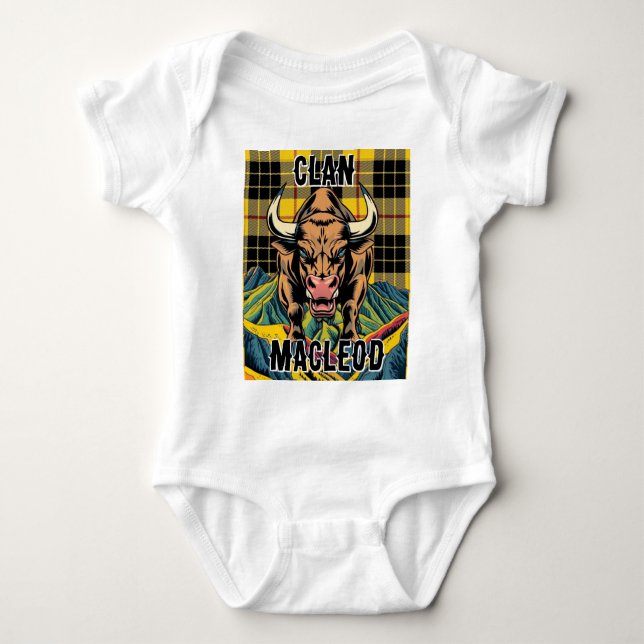 Body Para Bebé Clan MacLeod Tartan Design (Anverso)