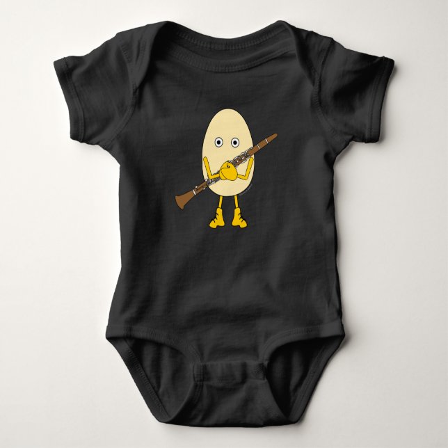 Body Para Bebé Clarinet Egghead T-Shirt (Anverso)