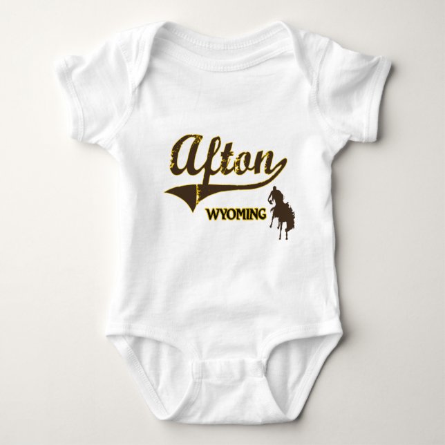 Body Para Bebé Clásico de Afton Wyoming City (Anverso)