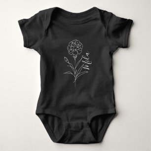 Body Para Bebé Clavel de Cumpleaños Personalizado de Enero