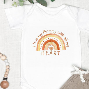 Body Para Bebé Clay Rainbow - Amo a mi mamá con todo mi corazón