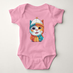 Body Para Bebé Clipart Gorra sonriente con gato