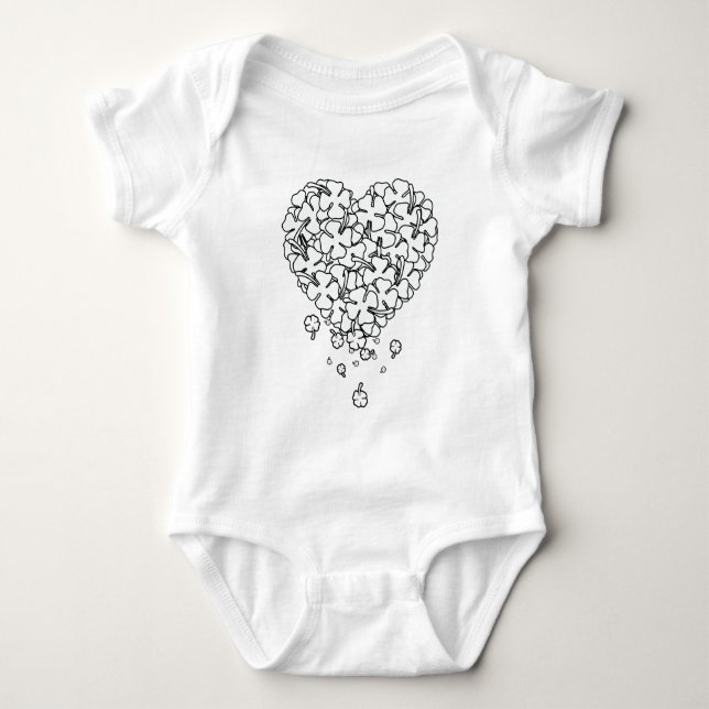 Body Para Bebé Clover Heart (Anverso)